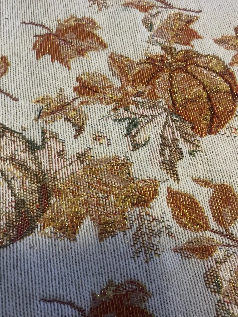 Fall Pumpkin Placemats Set of 2 Harvest Autumn Thanksgiving Cotton Blend
